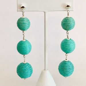 Pom Pom-A-Go-Go Earrings- Seafoam Green